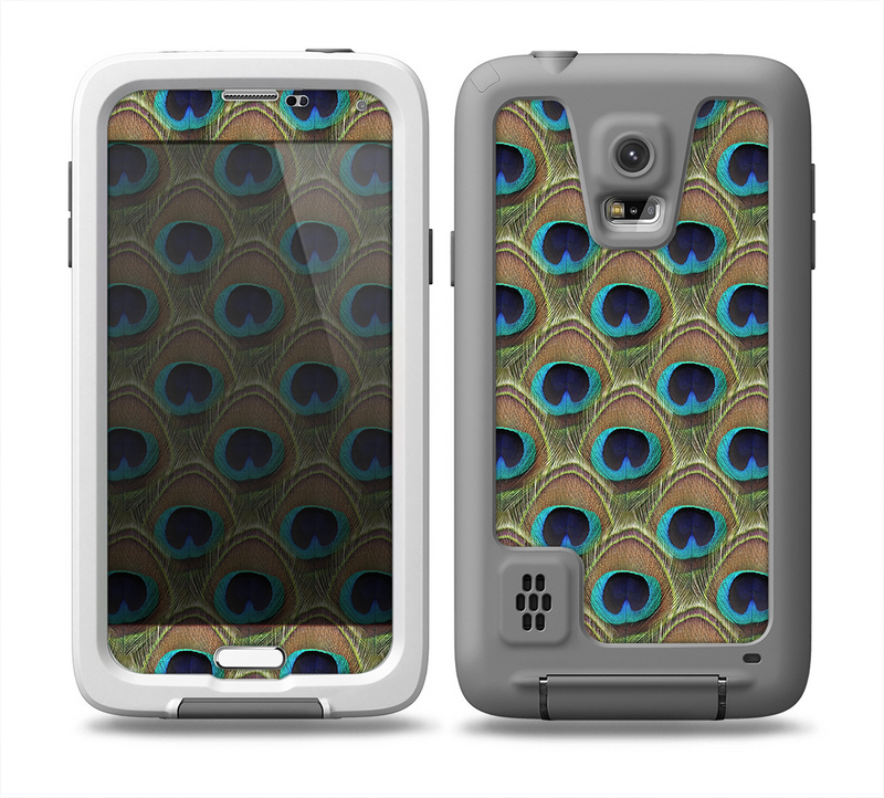 The Multiple Peacock Feather Pattern Skin for the Samsung Galaxy S5 frē LifeProof Case