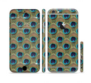 The Multiple Peacock Feather Pattern Sectioned Skin Series for the Apple iPhone 6s Plus