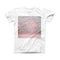 The Muted Pink and Grunge Shimmering Orbs ink-Fuzed Front Spot Graphic Unisex Soft-Fitted Tee Shirt