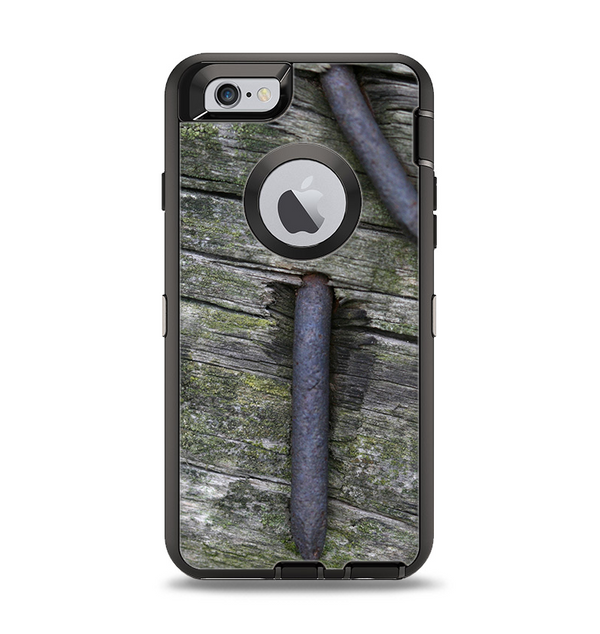The Nailed Mossy Wooden Planks Apple iPhone 6 Otterbox Defender Case Skin Set