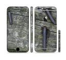 The Nailed Mossy Wooden Planks Sectioned Skin Series for the Apple iPhone 6s Plus