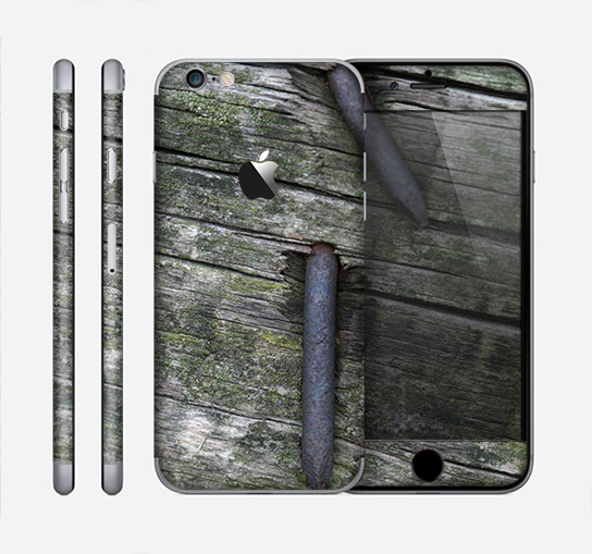 The Nailed Mossy Wooden Planks Skin for the Apple iPhone 6