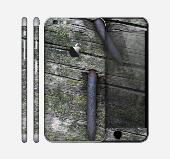 The Nailed Mossy Wooden Planks Skin for the Apple iPhone 6 Plus