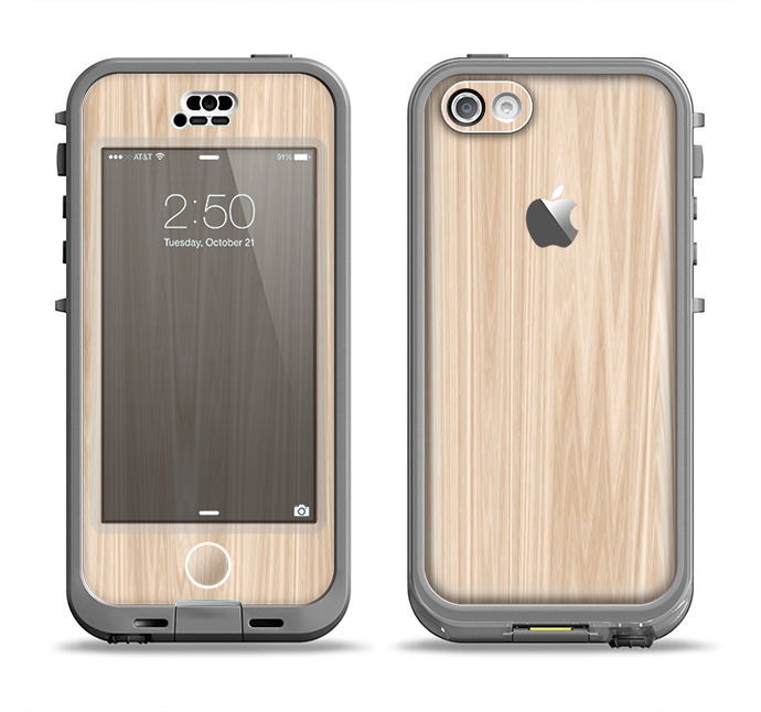 The Natural WoodGrain Apple iPhone 5c LifeProof Nuud Case Skin Set