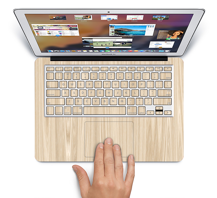 The Natural WoodGrain Skin Set for the Apple MacBook Pro 15" with Retina Display