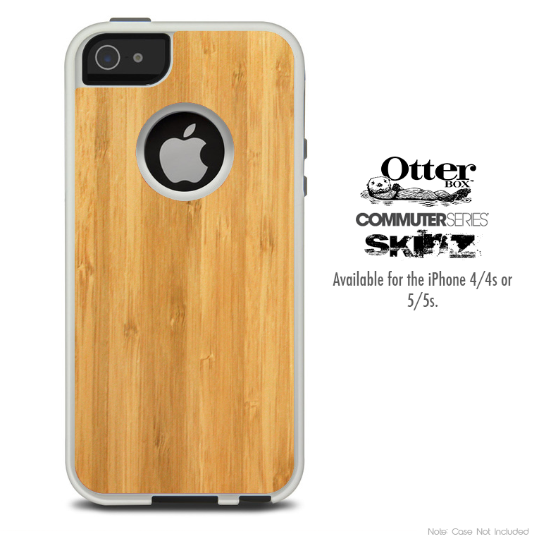 The Natural Wood Skin For The iPhone 4-4s or 5-5s Otterbox Commuter Case