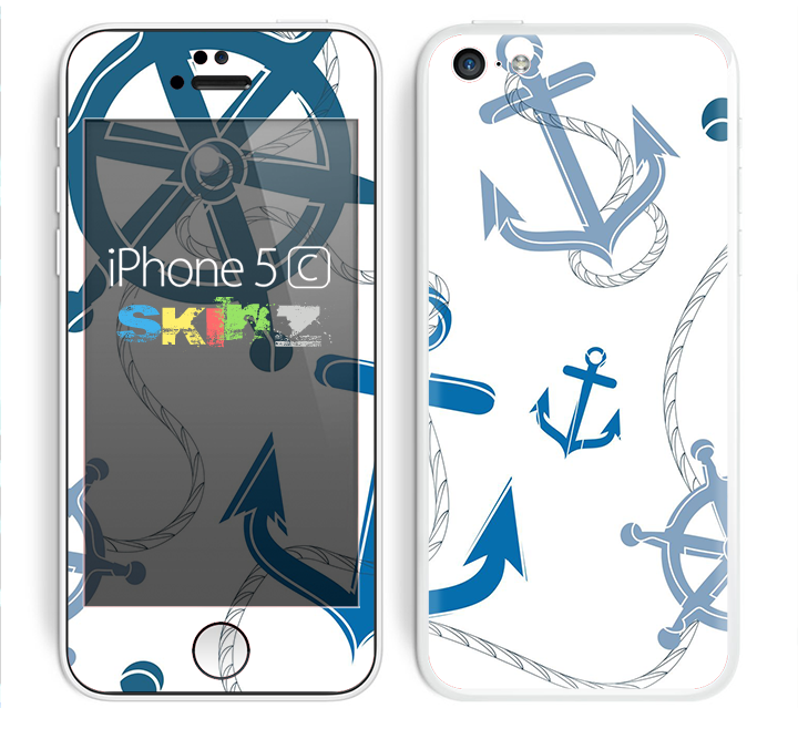 The Nautical Anchor Collage Skin for the Apple iPhone 5c