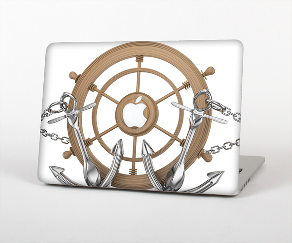 The Nautical Captain's Wheel with anchors Skin for the Apple MacBook Pro Retina 15"