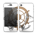 The Nautical Captain's Wheel with anchors Skin for the Apple iPhone 4-4s