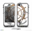The Nautical Captain's Wheel with anchors Skin for the iPhone 5c nüüd LifeProof Case