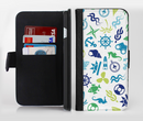 The Nautical Vector Shapes Ink-Fuzed Leather Folding Wallet Credit-Card Case for the Apple iPhone 6/6s, 6/6s Plus, 5/5s and 5c