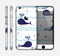 The Navy Blue Smiley Whales Skin for the Apple iPhone 6