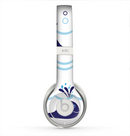 The Navy Blue Smiley Whales Skin for the Beats by Dre Solo 2 Headphones