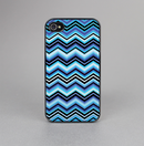 The Navy Blue Thin Lined Chevron Pattern V2 Skin-Sert for the Apple iPhone 4-4s Skin-Sert Case