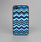 The Navy Blue Thin Lined Chevron Pattern V2 Skin-Sert for the Apple iPhone 4-4s Skin-Sert Case