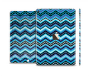 The Navy Blue Thin Lined Chevron Pattern V2 Skin Set for the Apple iPad Pro