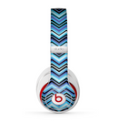 The Navy Blue Thin Lined Chevron Pattern V2 Skin for the Beats by Dre Studio (2013+ Version) Headphones