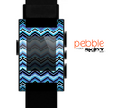 The Navy Blue Thin Lined Chevron Pattern V2 Skin for the Pebble SmartWatch