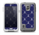The Navy Blue & White Seamless Anchor Pattern Skin Samsung Galaxy S5 frē LifeProof Case