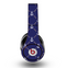 The Navy Blue & White Seamless Anchor Pattern Skin for the Original Beats by Dre Studio Headphones
