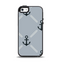 The Navy & Gray Vintage Solid Color Anchor Linked Apple iPhone 5-5s Otterbox Symmetry Case Skin Set