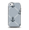 The Navy & Gray Vintage Solid Color Anchor Linked Apple iPhone 5c Otterbox Symmetry Case Skin Set