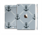 The Navy & Gray Vintage Solid Color Anchor Linked Full Body Skin Set for the Apple iPad Mini 3