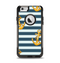 The Navy Striped with Gold Anchors Apple iPhone 6 Otterbox Commuter Case Skin Set