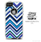 The Vibrant Blue Sharp Chevron Skin For The iPhone 4-4s or 5-5s Otterbox Commuter Case