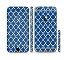 The Navy & White Seamless Morocan Pattern Sectioned Skin Series for the Apple iPhone 6s Plus