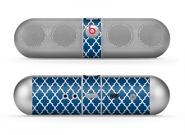 The Navy & White Seamless Morocan Pattern Skin for the Beats by Dre Pill Bluetooth Speaker