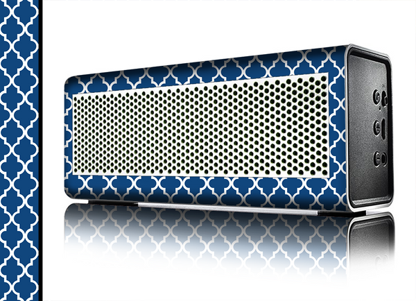 The Navy & White Seamless Morocan Pattern Skin for the Braven 570 Wireless Bluetooth Speaker