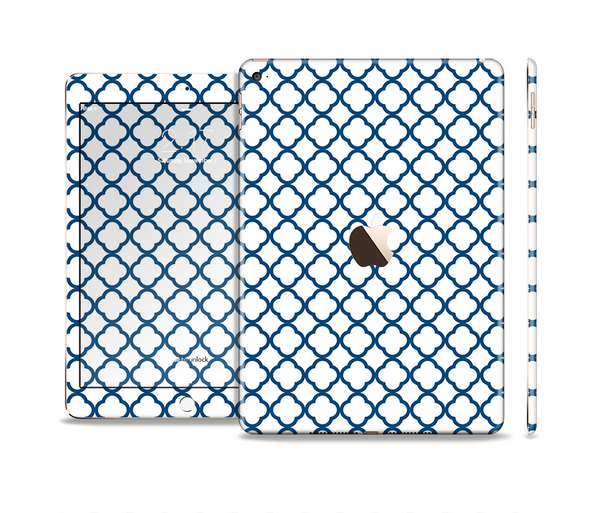 The Navy & White Seamless Morocan Pattern V2 Skin Set for the Apple iPad Pro
