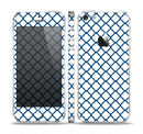 The Navy & White Seamless Morocan Pattern V2 Skin Set for the Apple iPhone 5