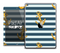 The Navy and Gold Anchors Skin for the iPad Air