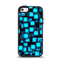 The Neon Blue Abstract Cubes Apple iPhone 5-5s Otterbox Symmetry Case Skin Set