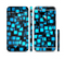The Neon Blue Abstract Cubes Sectioned Skin Series for the Apple iPhone 6