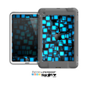 The Neon Blue Abstract Cubes Skin for the Apple iPad Mini LifeProof Case