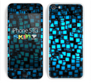 The Neon Blue Abstract Cubes Skin for the Apple iPhone 5c