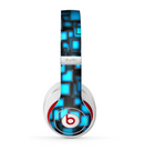 The Neon Blue Abstract Cubes Skin for the Beats by Dre Studio (2013+ Version) Headphones