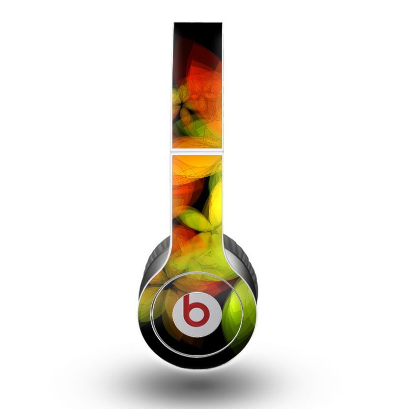 The Neon Blurry Translucent Flowers Skin for the Beats by Dre Original Solo-Solo HD Headphones
