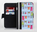 The Neon Clothes Line Pattern Ink-Fuzed Leather Folding Wallet Credit-Card Case for the Apple iPhone 6/6s, 6/6s Plus, 5/5s and 5c