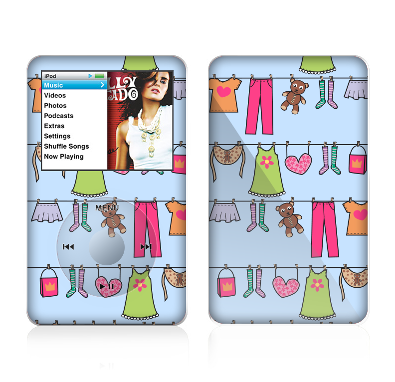 The Neon Clothes Line Pattern Skin For The Apple iPod Classic