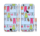 The Neon Clothes Line Pattern Sectioned Skin Series for the Apple iPhone 6s