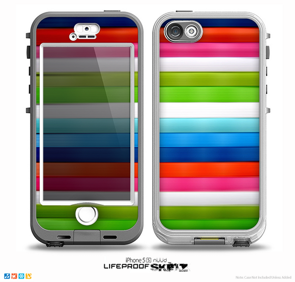The Neon ColorBar Skin for the iPhone 5-5s NUUD LifeProof Case for the LifeProof Skin