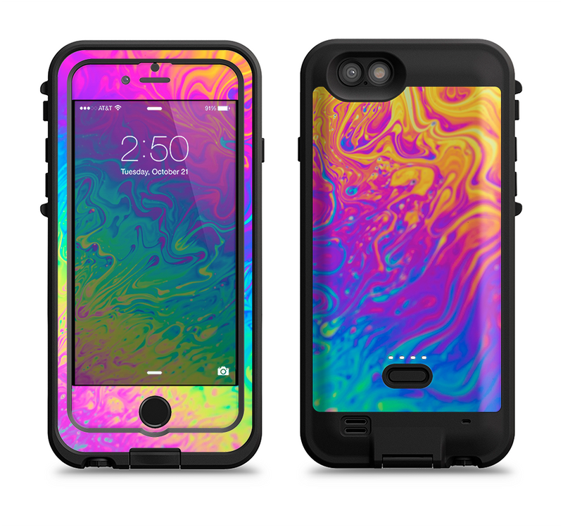 The Neon Color Fushion V2 Apple iPhone 6/6s LifeProof Fre POWER Case Skin Set