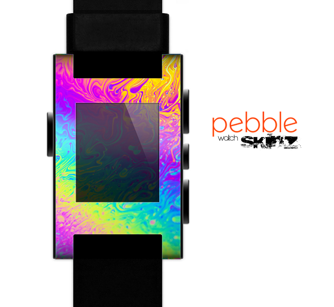 The Neon Color Fushion V2 Skin for the Pebble SmartWatch