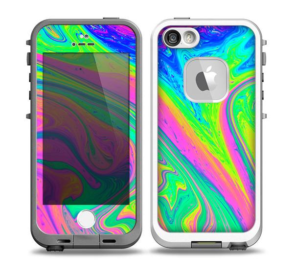 The Neon Color Fushion V3 Skin for the iPhone 5-5s fre LifeProof Case