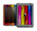 The Neon Color Wood Planks Apple iPad Air LifeProof Fre Case Skin Set