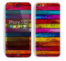 The Neon Color Wood Planks Skin for the Apple iPhone 5c